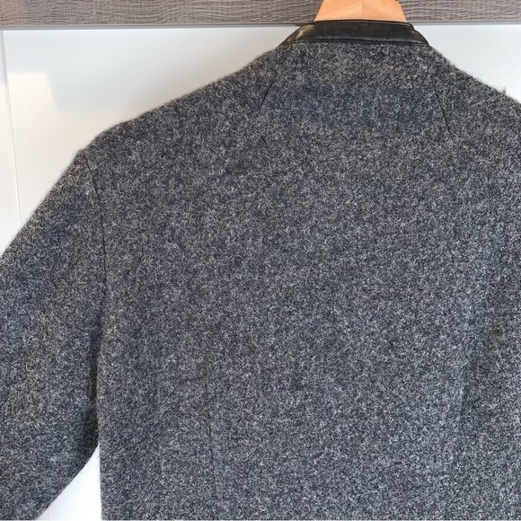 Coster Copenhagen Wool Blend Vegan Leather  Cardigan Sweater Coat Women's sz M - Picture 7 of 11